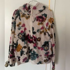 *SALE* Anthropologie Rosemarie Hooded Sherpa Half Zip Jacket
